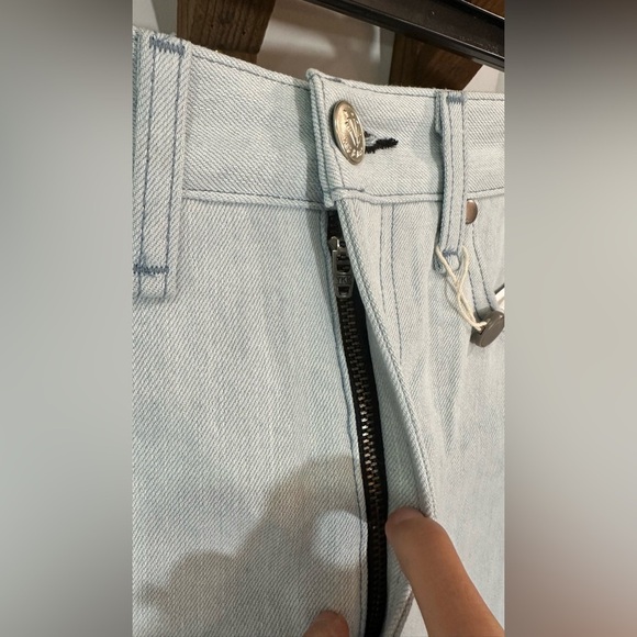 NWT Rag & Bone Two Tone Double Blue Denim Jean Moss Skirt 25 - Picture 10 of 14